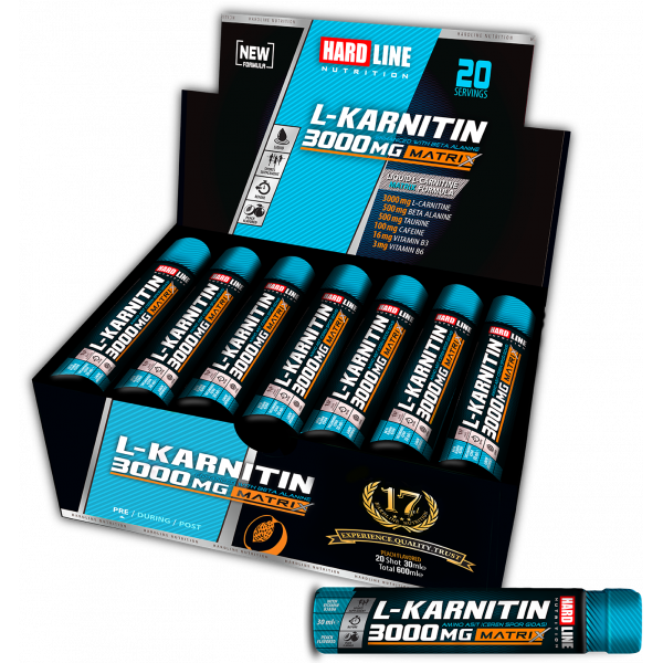 Hardline L-Karnitin Matrix 3000 Mg 20 Ampül Şeftali